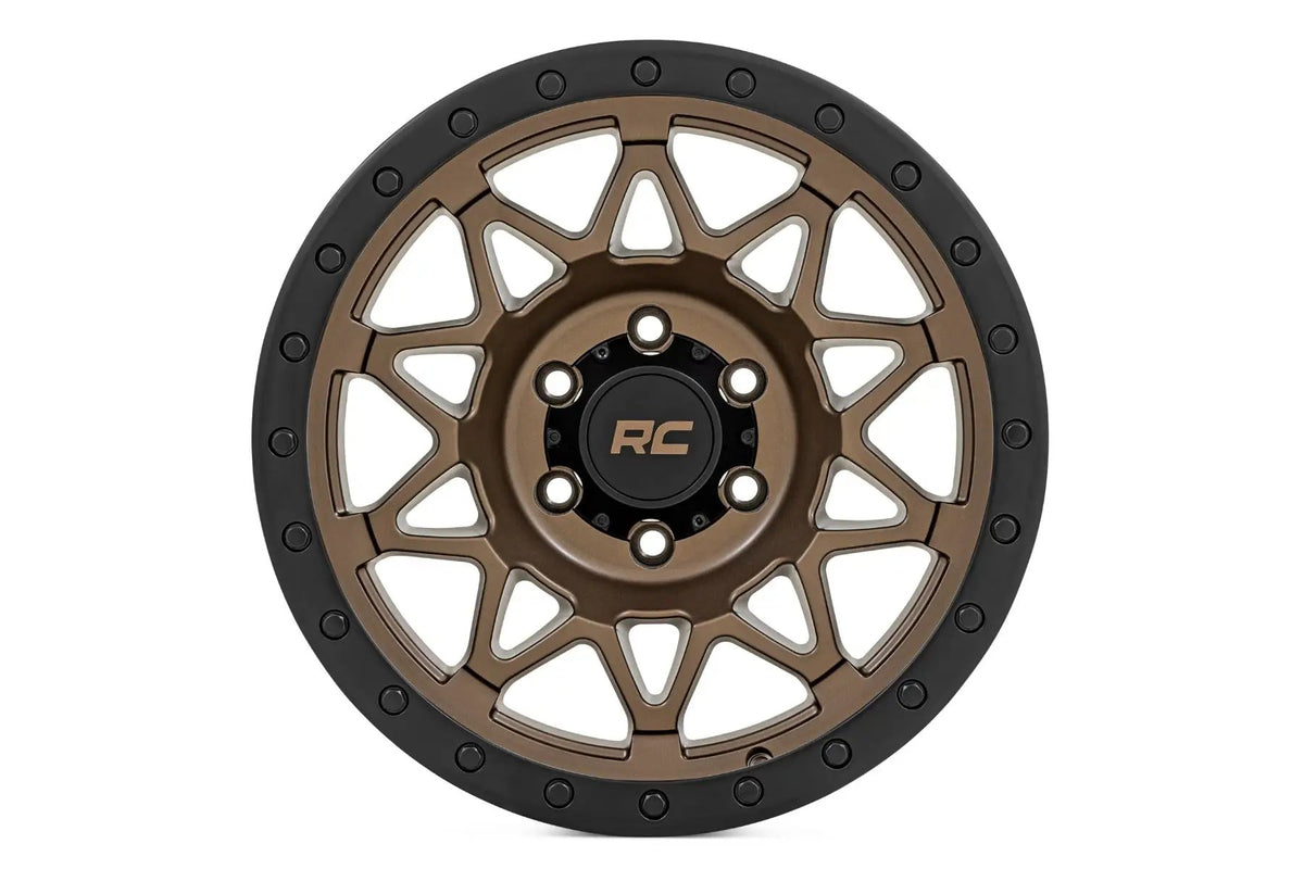 Rough Country 78 Series Wheel | Simulated Beadlock | Bronze/Black | 18x9 | 5x5.5 | -12mm by Rough Country