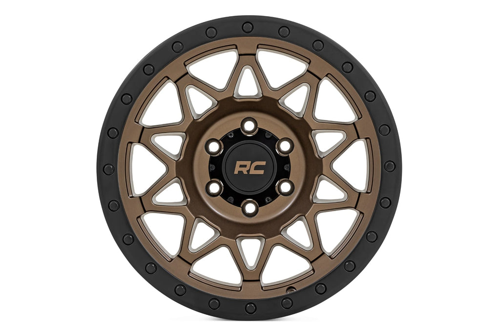 Rough Country 78 Series Wheel | Simulated Beadlock | Bronze/Black | 18x9 | 6x135 | 0mm by Rough Country
