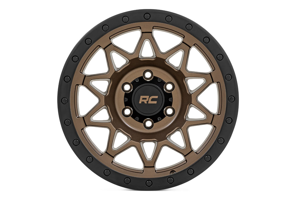 Rough Country 78 Series Wheel | Simulated Beadlock | Bronze/Black | 17x8.5 | 5x4.5 | +0mm by Rough Country