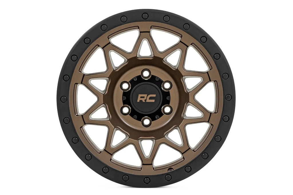 Rough Country 78 Series Wheel | Simulated Beadlock | Bronze/Black | 18x9 | 6x135 | -12mm