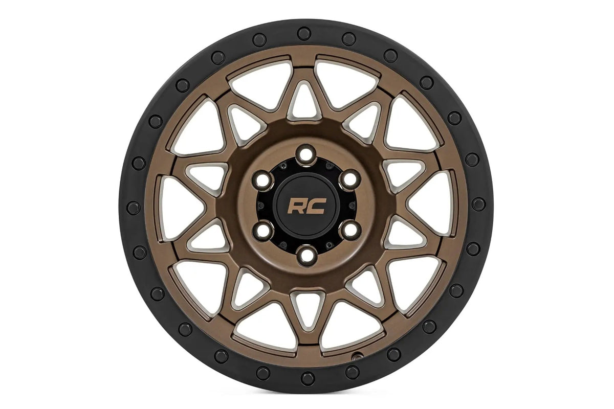 Rough Country 78 Series Wheel | Simulated Beadlock | Bronze/Black | 18x9 | 6x135 | -12mm