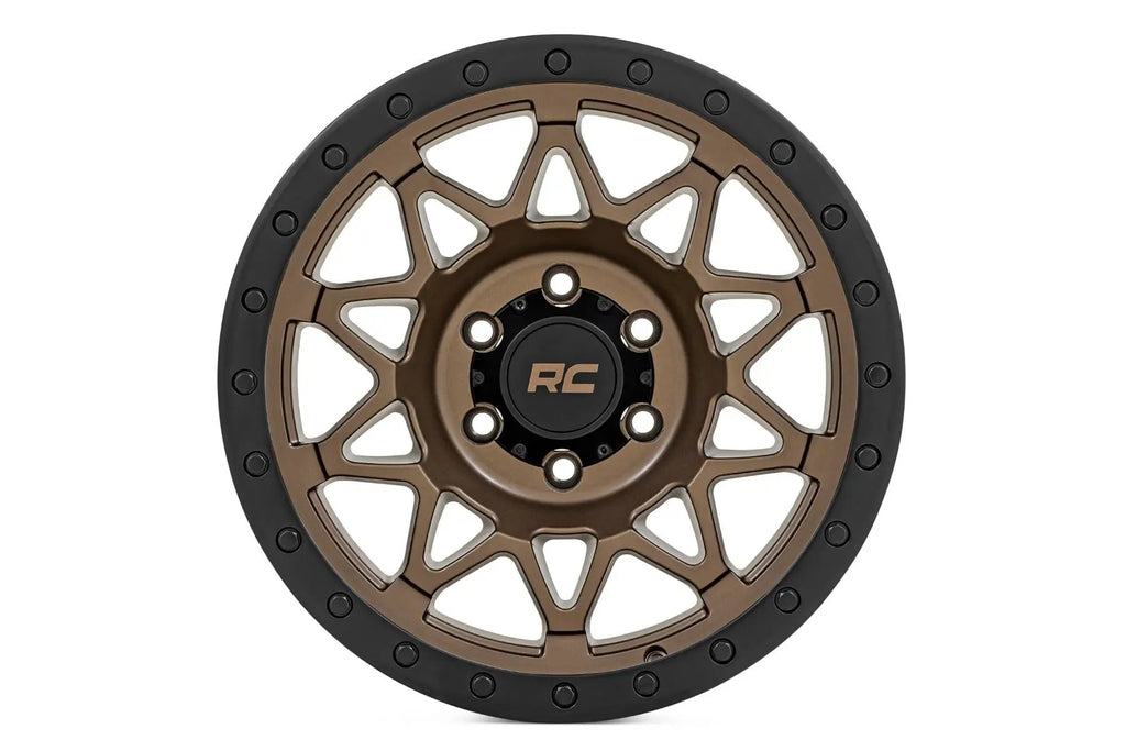 Rough Country 78 Series Wheel | Simulated Beadlock | Bronze/Black | 17x8.5 | 5x5 | +0mm by Rough Country