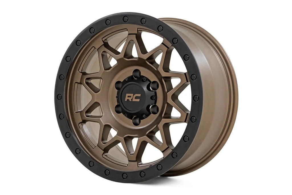 Rough Country 78 Series Wheel | Simulated Beadlock | Bronze/Black | 18x9 | 5x5 | 0mm by Rough Country