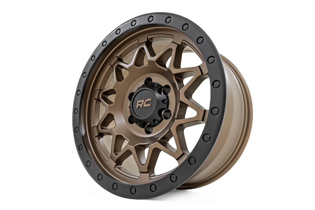 Rough Country 78 Series Wheel | Simulated Beadlock | Bronze/Black | 18x9 | 5x5.5 | -12mm