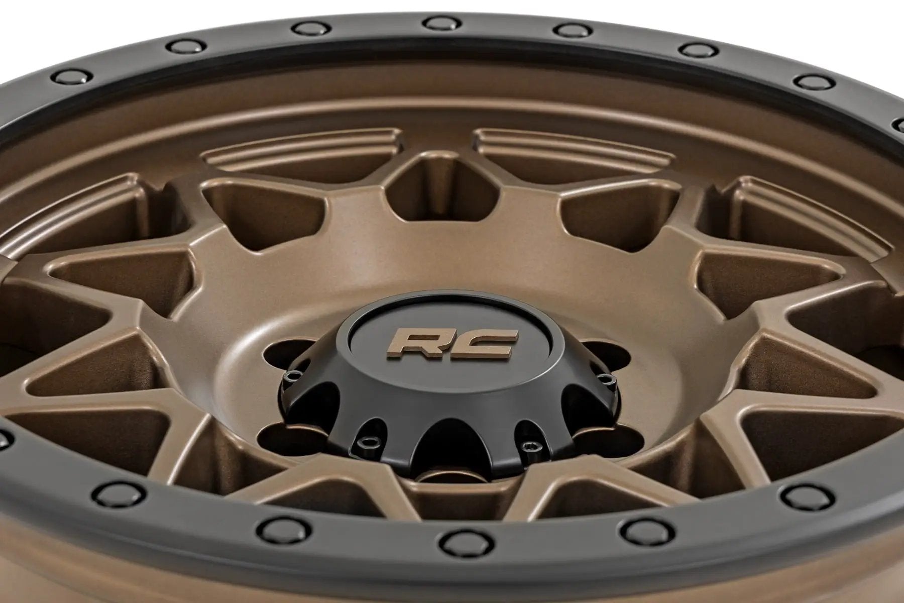 Rough Country 78 Series Wheel | Simulated Beadlock | Bronze/Black | 18x9 | 6x135 | -12mm