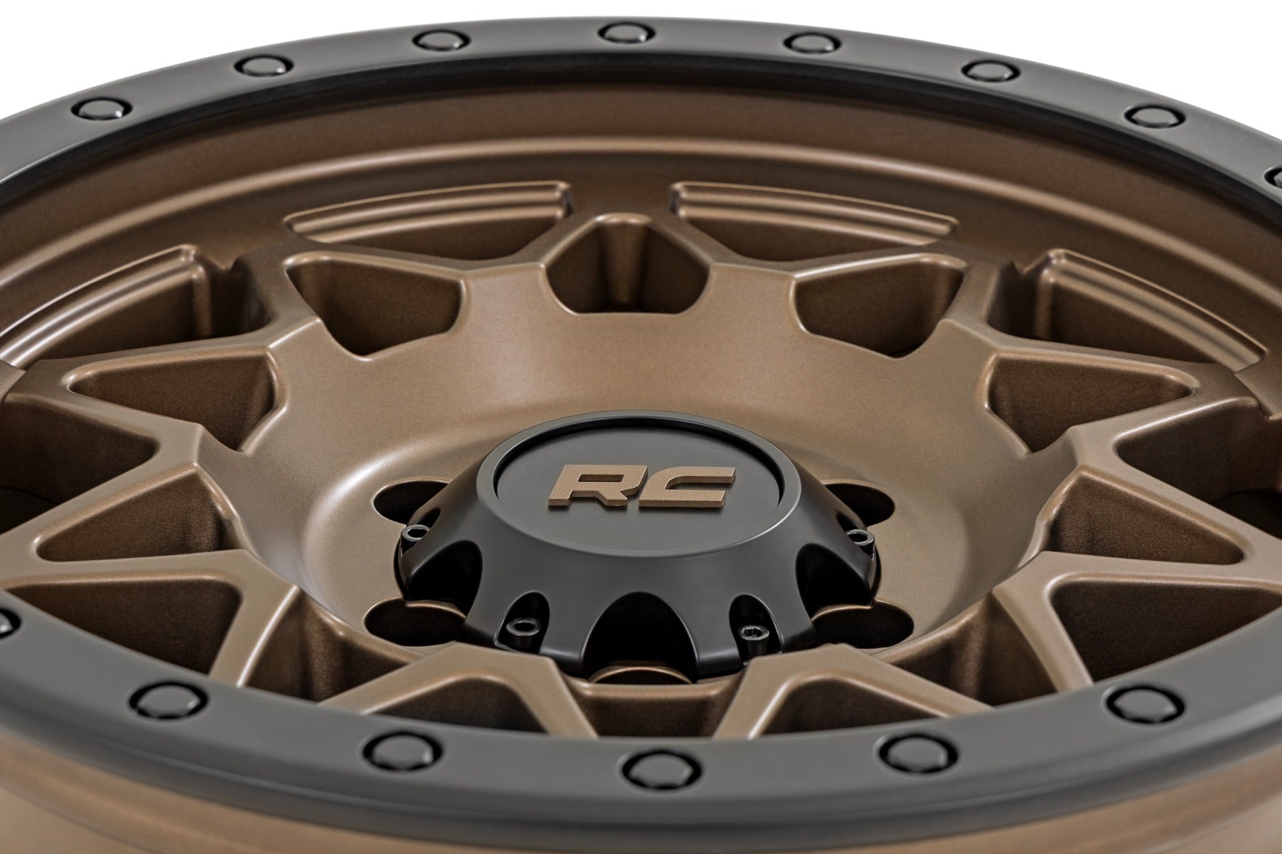 Rough Country 78 Series Wheel | Simulated Beadlock | Bronze/Black | 18x9 | 6x135 | 0mm by Rough Country