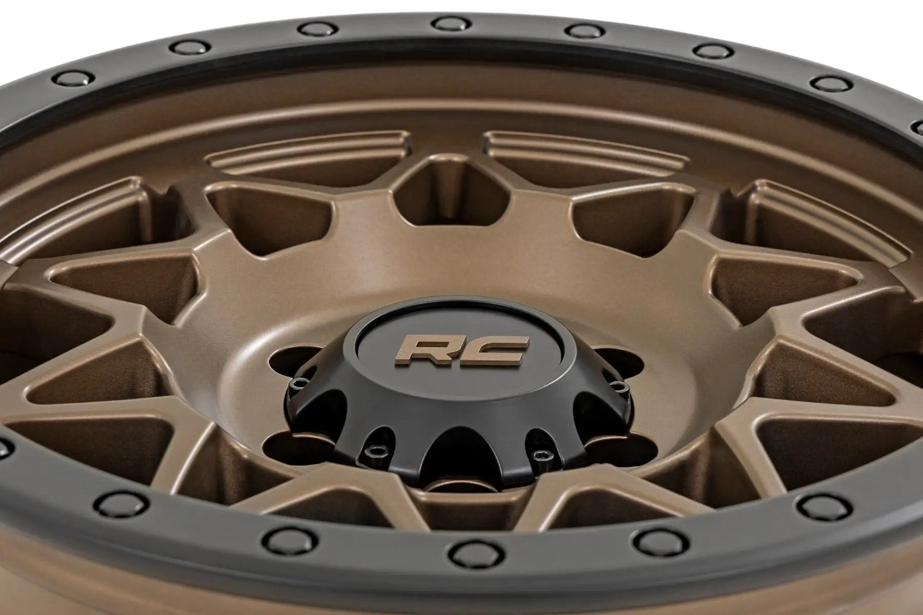 Rough Country 78 Series Wheel | Simulated Beadlock | Bronze/Black | 18x9 | 5x5.5 | -12mm by Rough Country