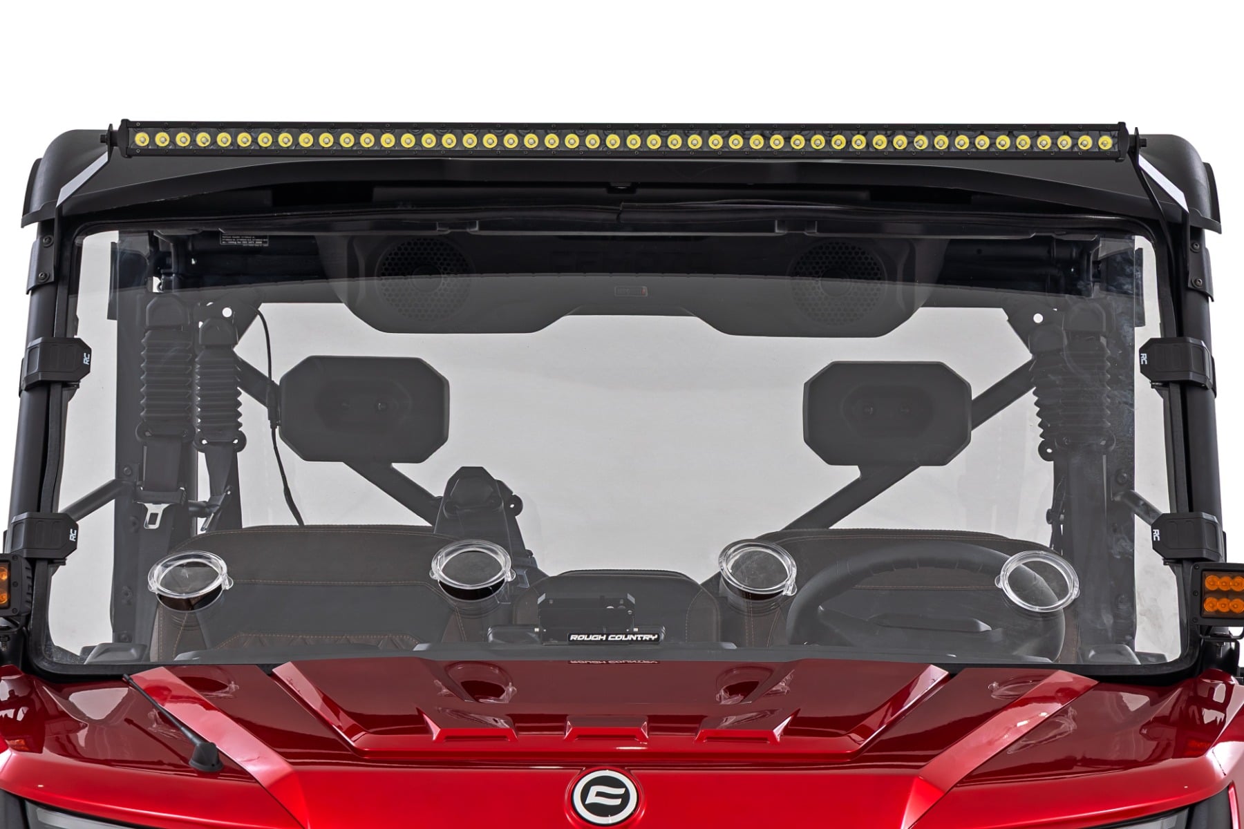 LED Light Mount | 50" Black Single Row | CFMOTO UFORCE U10 Pro by Rough Country
