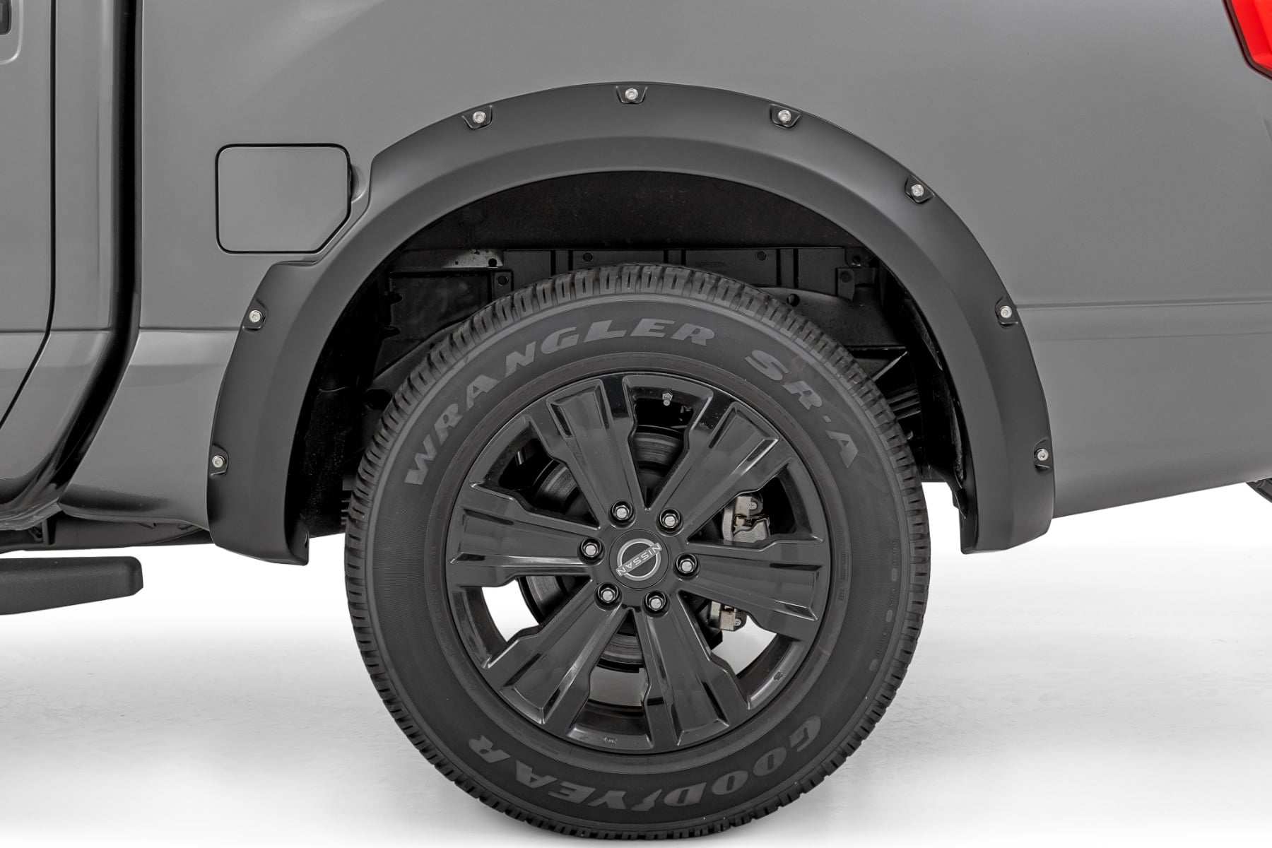 Pocket Fender Flares | Crew Cab | W/O Emblem | Gloss Black | Nissan Titan (17-24) by Rough Country