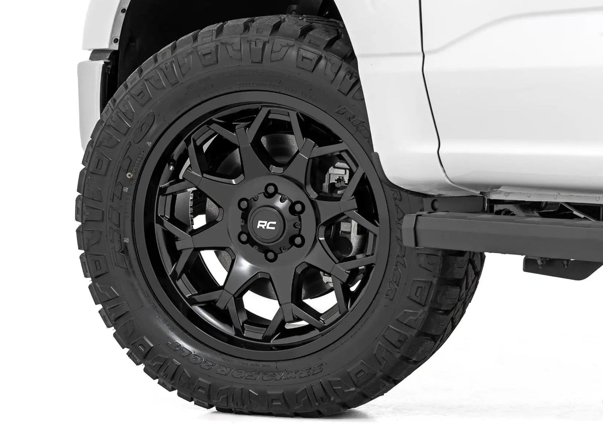 Rough Country 80 Series Wheel | One-Piece | Semi Gloss Black | 20x9 | 8x165 | 0mm