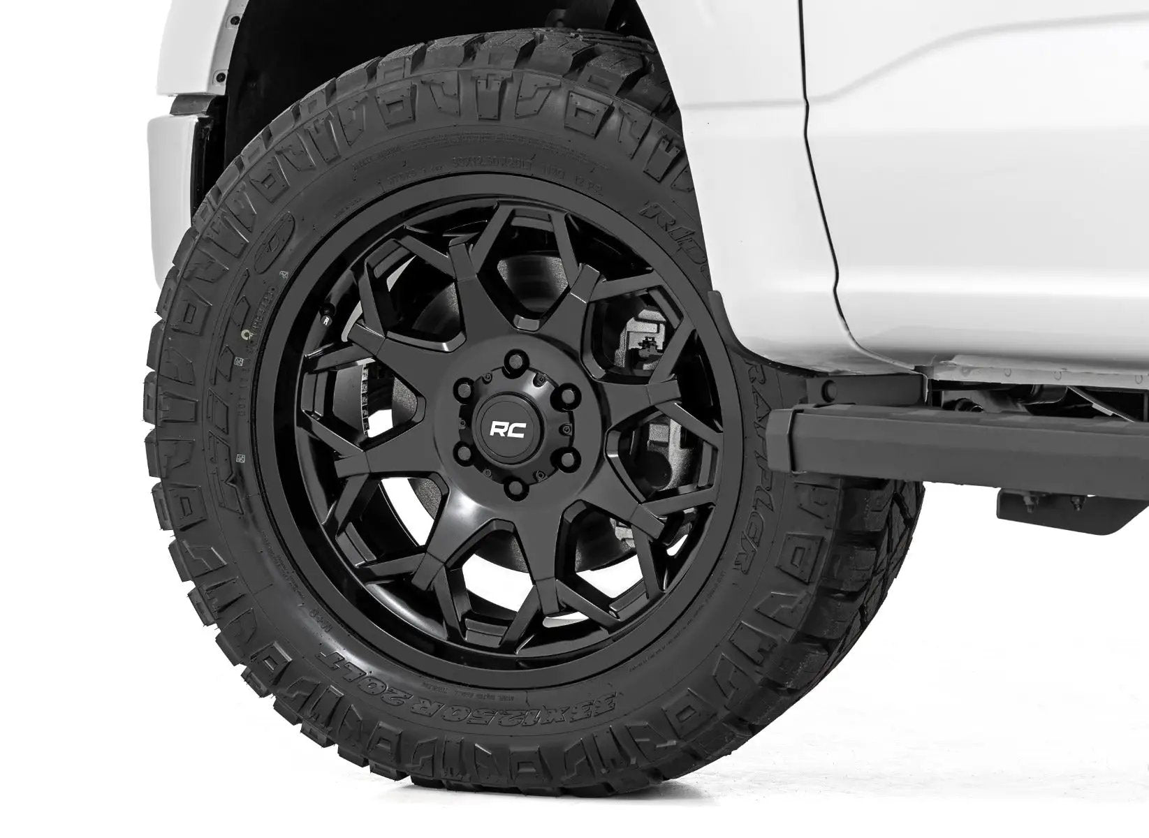 Rough Country 80 Series Wheel | One-Piece | Semi Gloss Black | 20x10 | 8x180 | -19mm by Rough Country