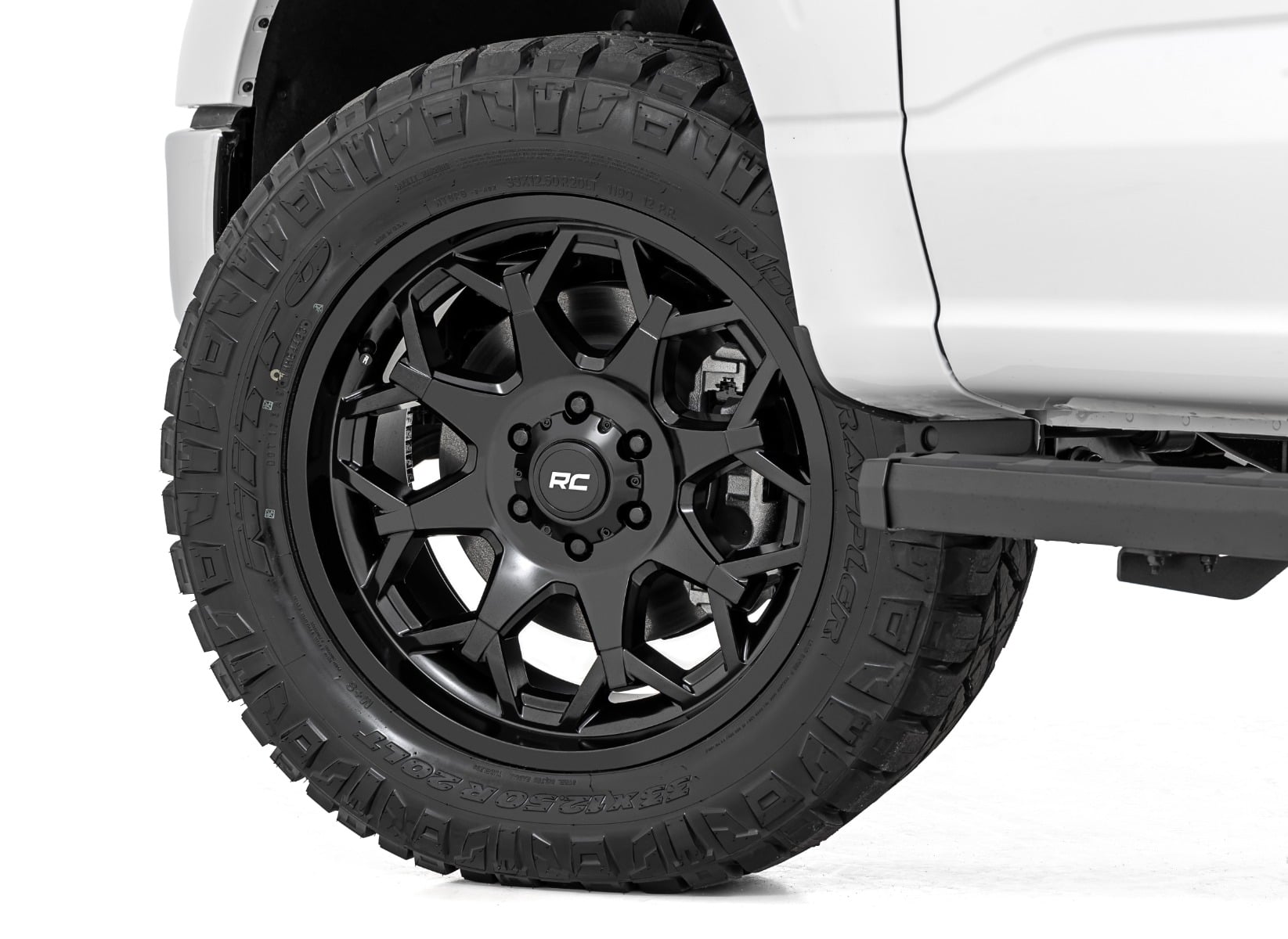 Rough Country 80 Series Wheel | One-Piece | Semi Gloss Black | 20x10 | 6x5.5 | -19mm by Rough Country