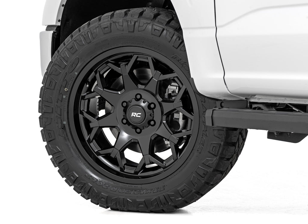 Rough Country 80 Series Wheel | One-Piece | Semi Gloss Black | 20x10 | 5x5 | -19mm by Rough Country