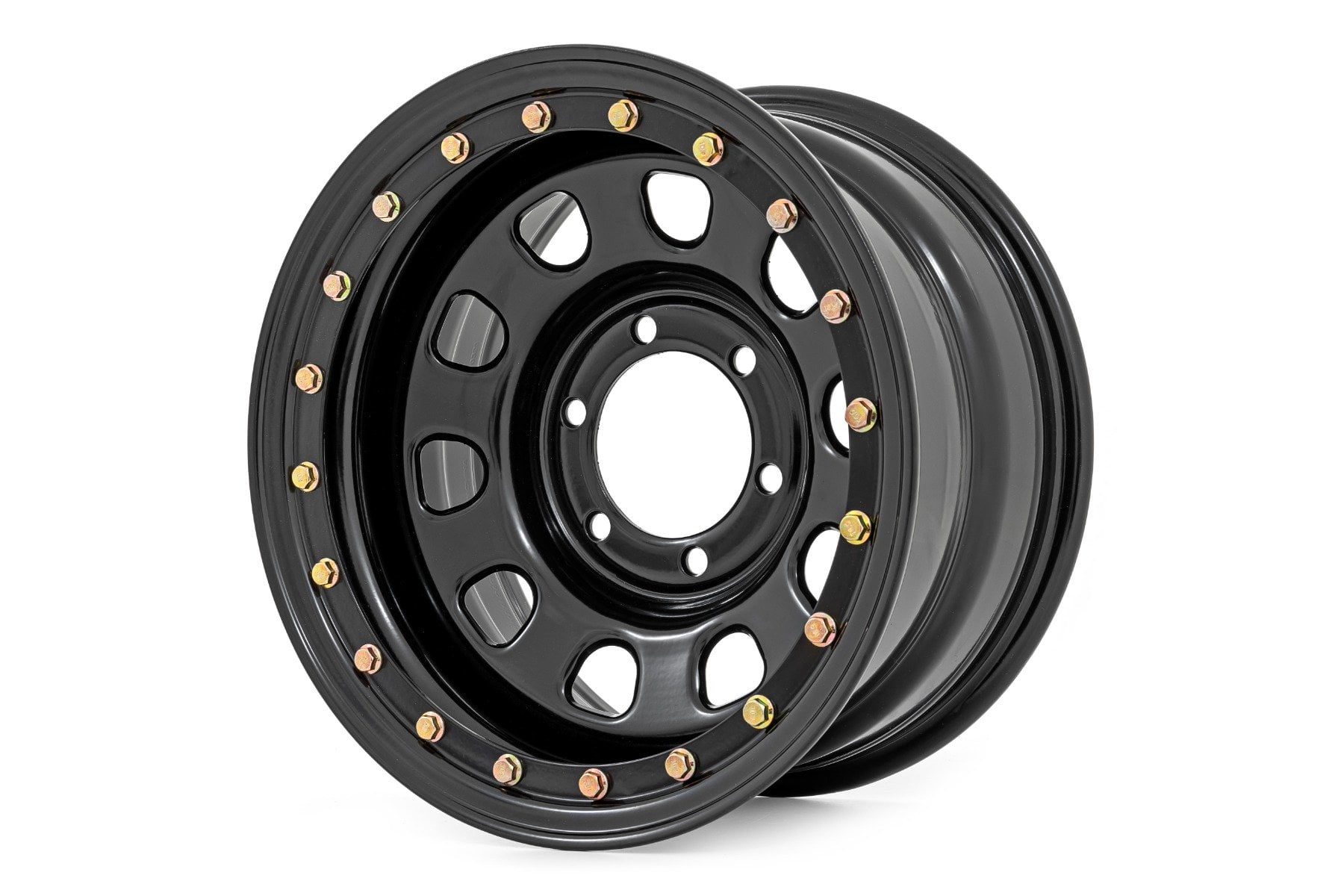 Steel Simulated Bead Lock Wheel | Black | 17x9 | 6x5.5 | 4.25 Bore | -12 by Rough Country