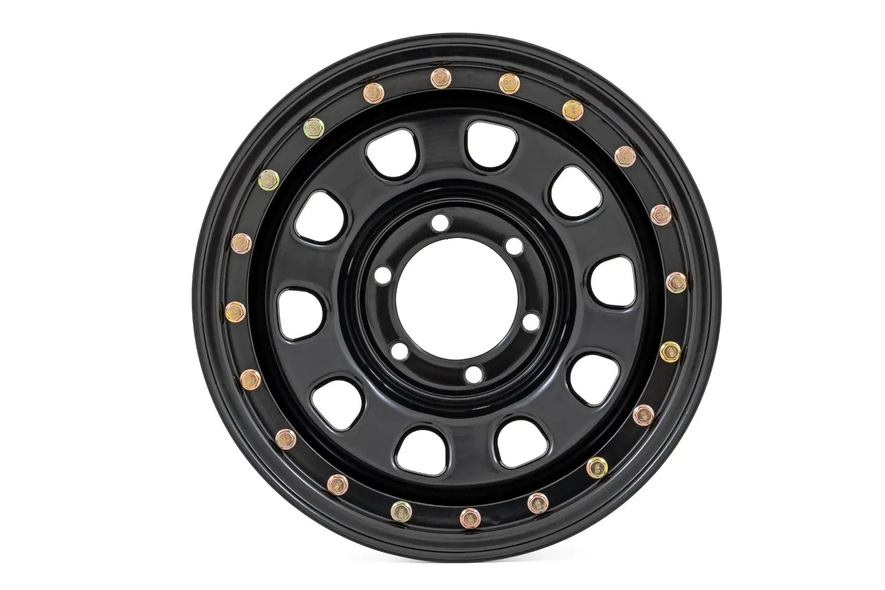 Steel Simulated Bead Lock Wheel | Black | 16x8 | 6x5.5 | 4.25 Bore | -12 by Rough Country