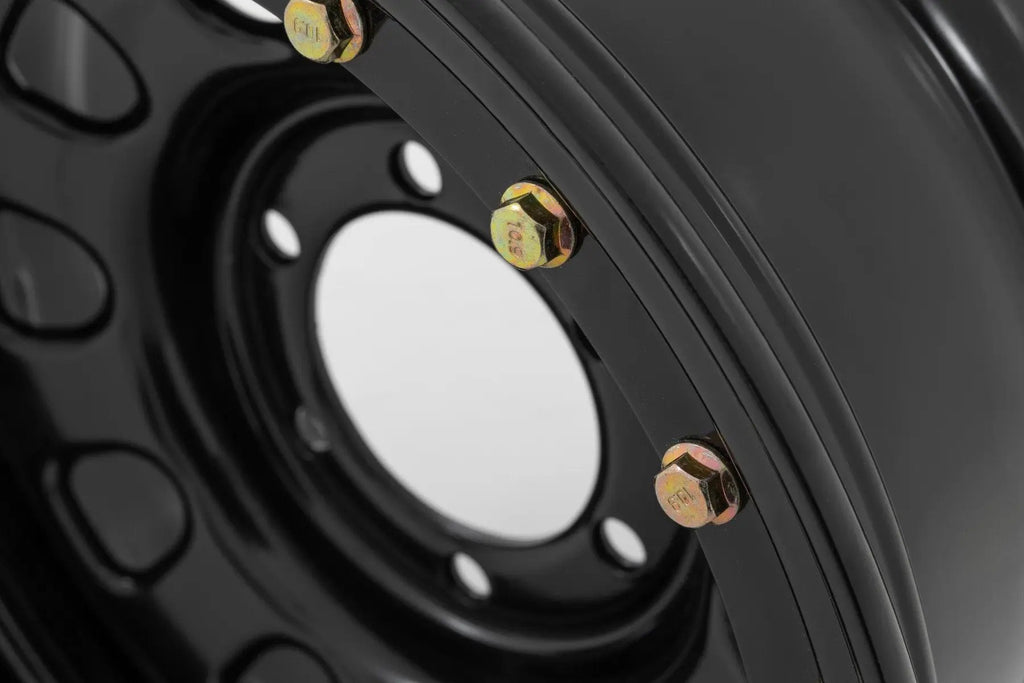 Steel Simulated Bead Lock Wheel | Black | 17x9 | 6x5.5 | 4.25 Bore | -12 by Rough Country