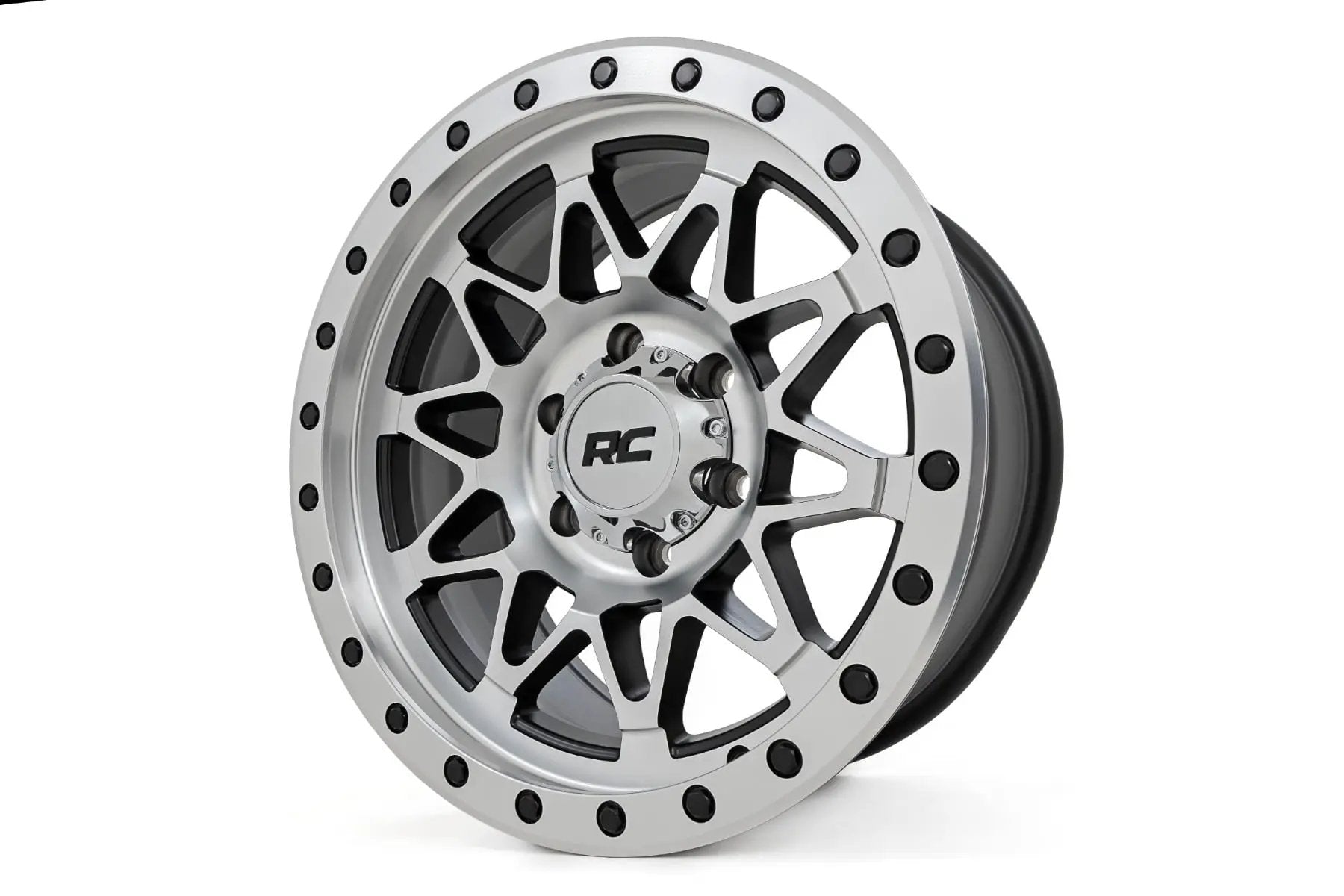 Rough Country 78 Series Wheel | Simulated Beadlock | Full Machine | 17x8.5 | 6x5.5 | +0mm by Rough Country