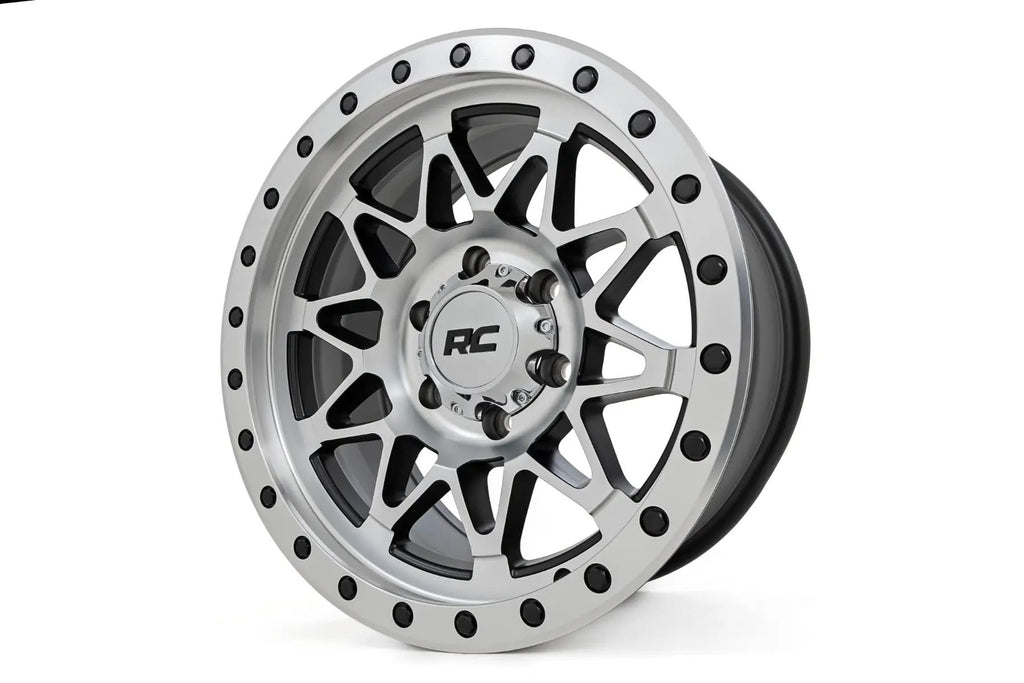 Rough Country 78 Series Wheel | Simulated Beadlock | Full Machine | 18x9 | 6x5.5 | -12mm by Rough Country