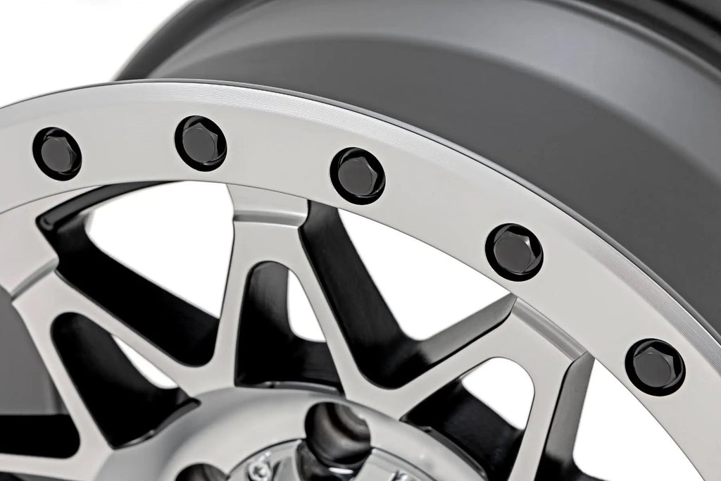 Rough Country 78 Series Wheel | Simulated Beadlock | Full Machine | 17x8.5 | 6x5.5 | +0mm by Rough Country