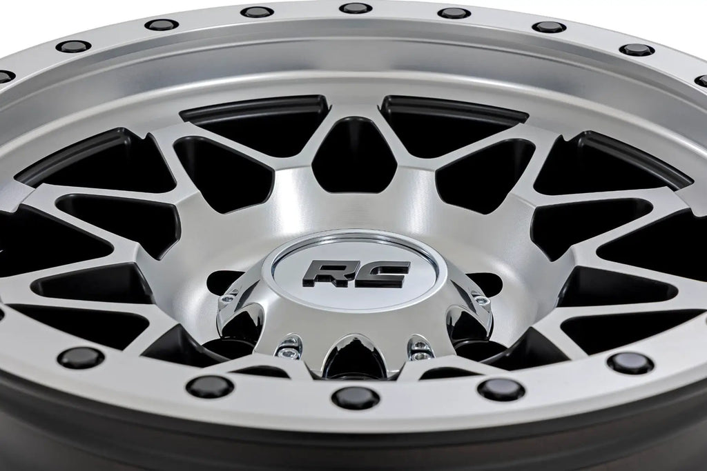 Rough Country 78 Series Wheel | Simulated Beadlock | Full Machine | 18x9 | 6x5.5 | -12mm by Rough Country