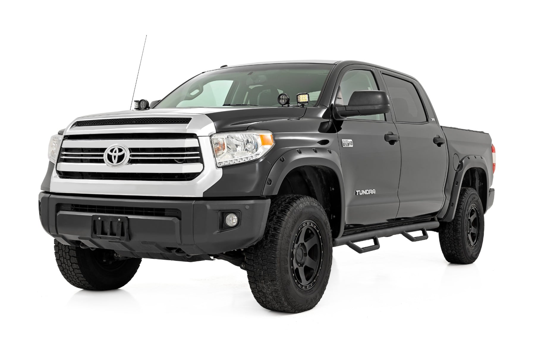 Nerf Steps | Cab Length | CrewMax | 5'7" Bed | Toyota Tundra 2WD/4WD (07-21) by Rough Country