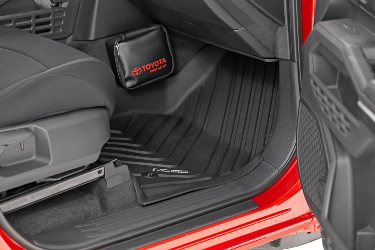 Flex Fit Floor Mats | Front & Rear | Crew | Toyota Tacoma 2WD/4WD (2024-2026) by Rough Country