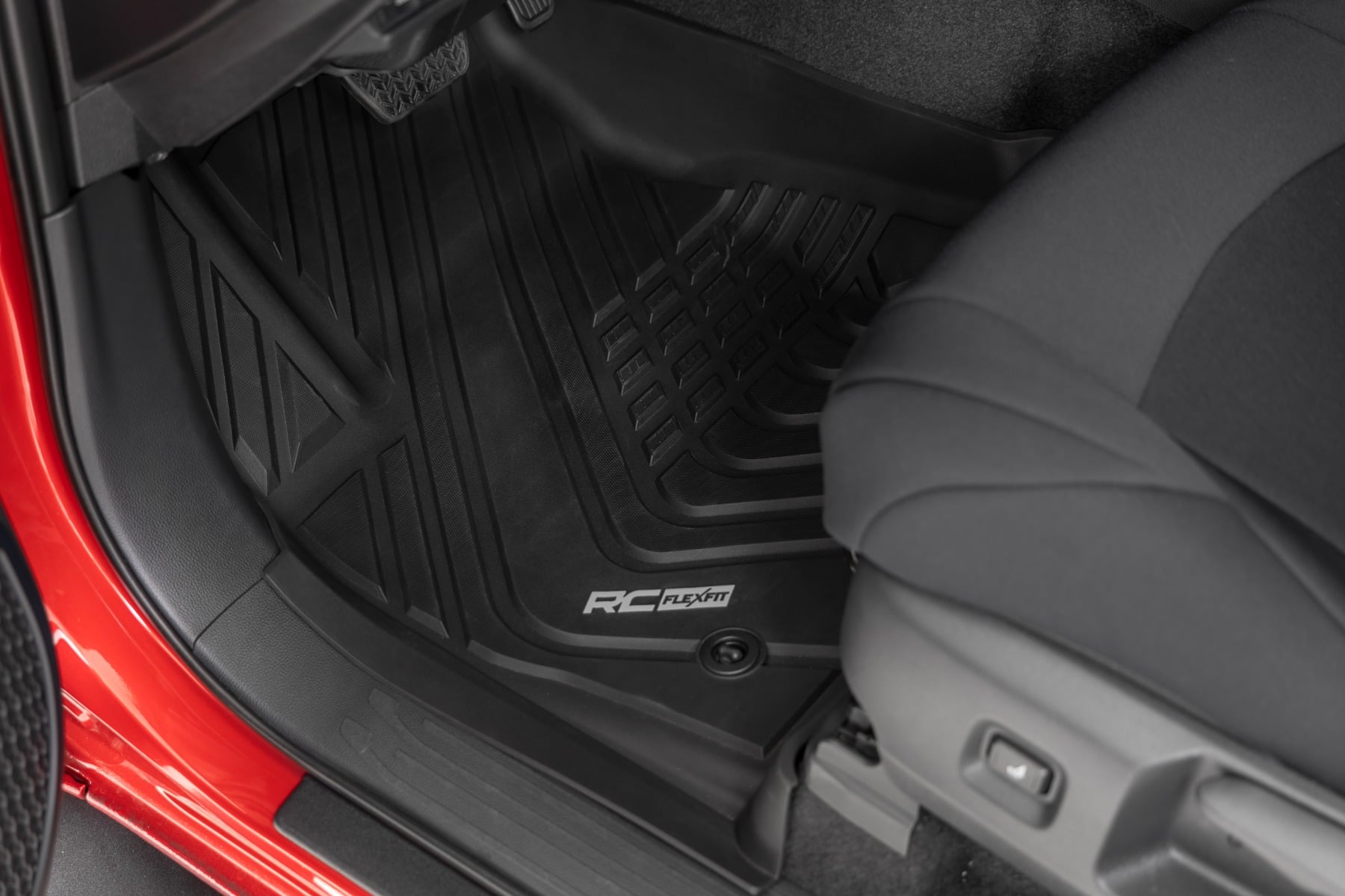 Flex Fit Floor Mats | Front & Rear | Crew | Toyota Tacoma 2WD/4WD (2024-2026) by Rough Country