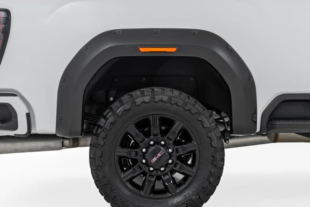 Pocket Fender Flares | GBA Black | GMC Sierra 2500 HD/Sierra 3500 HD (20-26) by Rough Country