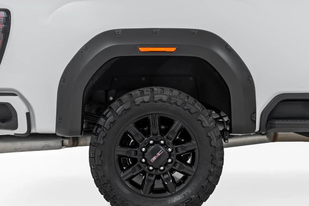Pocket Fender Flares | GBA Black | GMC Sierra 2500 HD/Sierra 3500 HD (20-26) by Rough Country