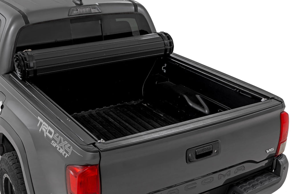 Hard Roll Up Bed Cover | 5' Bed | Toyota Tacoma 2WD/4WD (2016-2023) by Rough Country