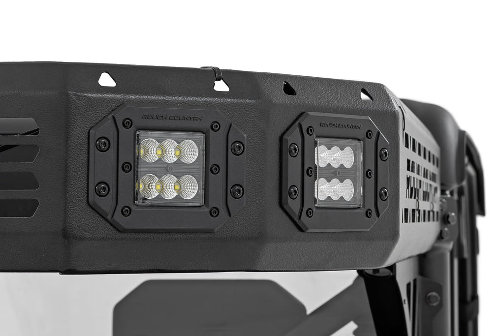 Cargo Rack | Dual 2" Black LED Pairs | Flush Mount | CFMOTO U10 1000 PRO by Rough Country