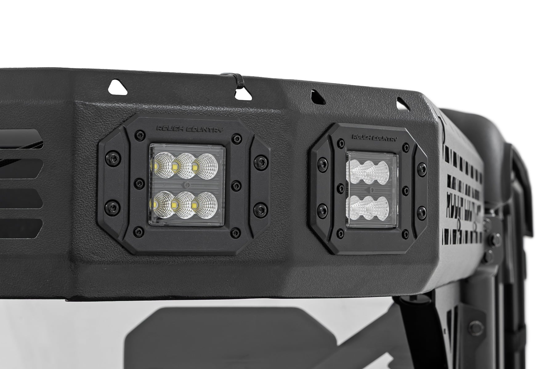 Cargo Rack | Dual 2" Black LED Pairs | Flush Mount | CFMOTO U10 1000 PRO by Rough Country