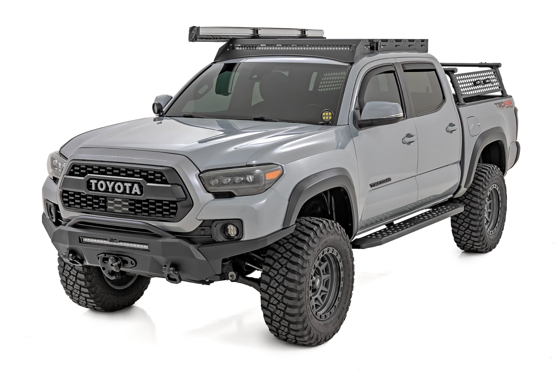 RPT2 Running Board | Double Cab | Black | Toyota Tacoma 2WD/4WD (2016-2023) by Rough Country
