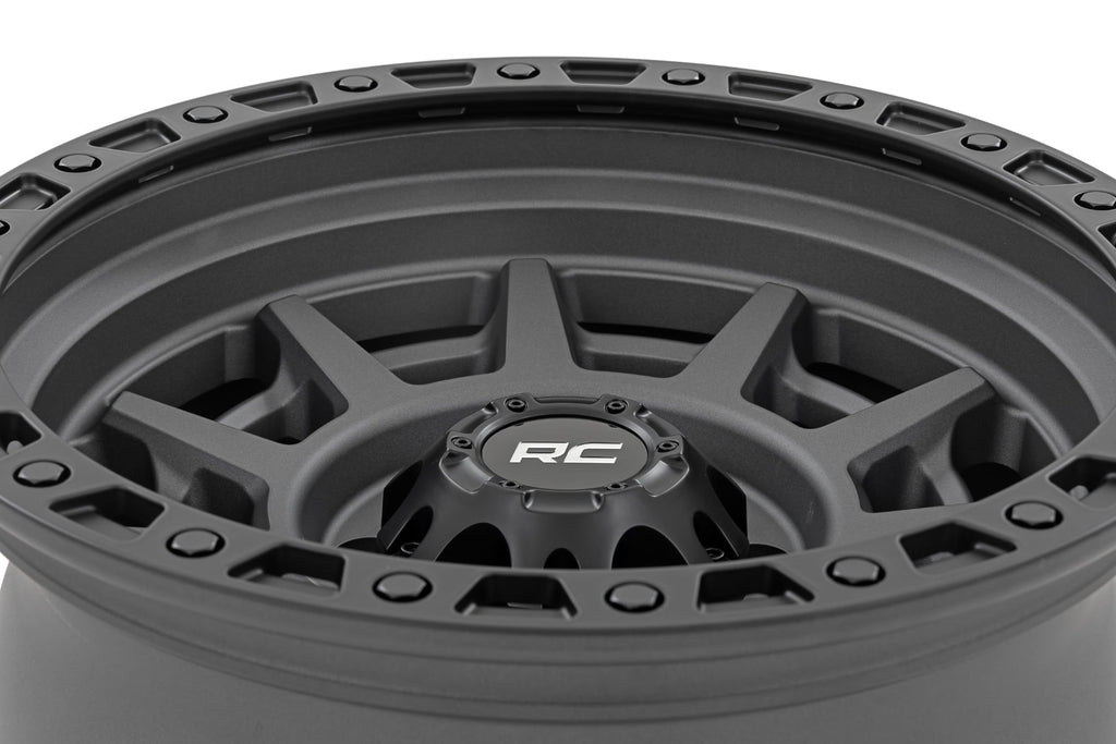 Rough Country 85 Series Wheel | Simulated Beadlock | Gunmetal Gray/Black | 17x9 | 8x6.5 | +0 by Rough Country