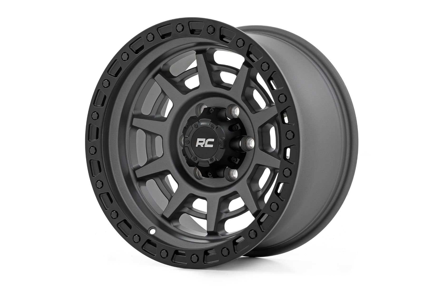 Rough Country 85 Series Wheel | Simulated Beadlock | Gunmetal Gray/Black | 17x9 | 5x5.5 | -0mm by Rough Country
