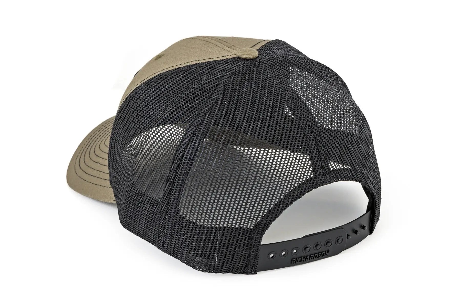 Rough Country Hat | Black Mesh | Rough Country Patch | Brown/Leather - Richardson 112 by Rough Country