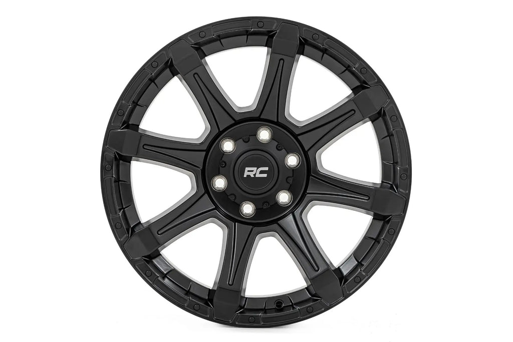 Rough Country 81 Series Wheel | One-Piece | Semi Gloss Black | 20x10 | 6x135 | -25mm by Rough Country