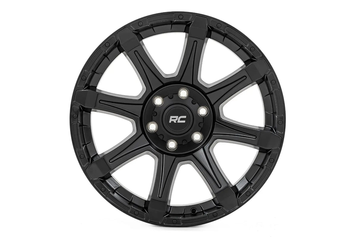 Rough Country 81 Series Wheel | One-Piece | Semi Gloss Black | 20x10 | 6x135 | -25mm by Rough Country
