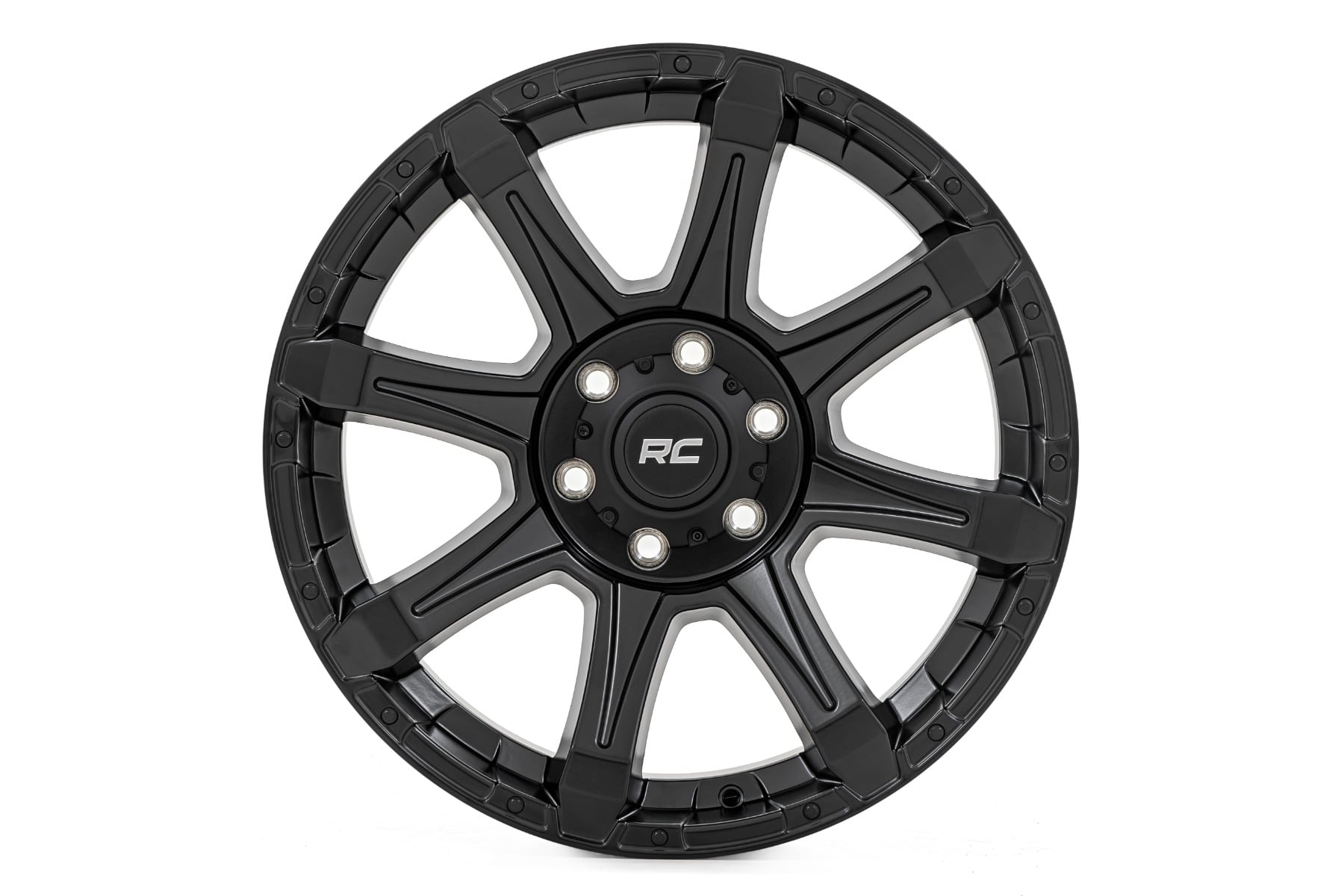 Rough Country 81 Series Wheel | One-Piece | Semi Gloss Black | 20x9 | 8x180 | 0mm by Rough Country