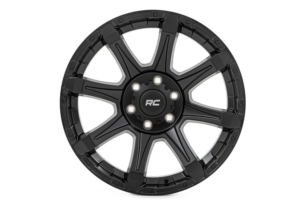 Rough Country 81 Series Wheel | One-Piece | Semi Gloss Black | 20x9 | 6x5.5 | 0mm by Rough Country