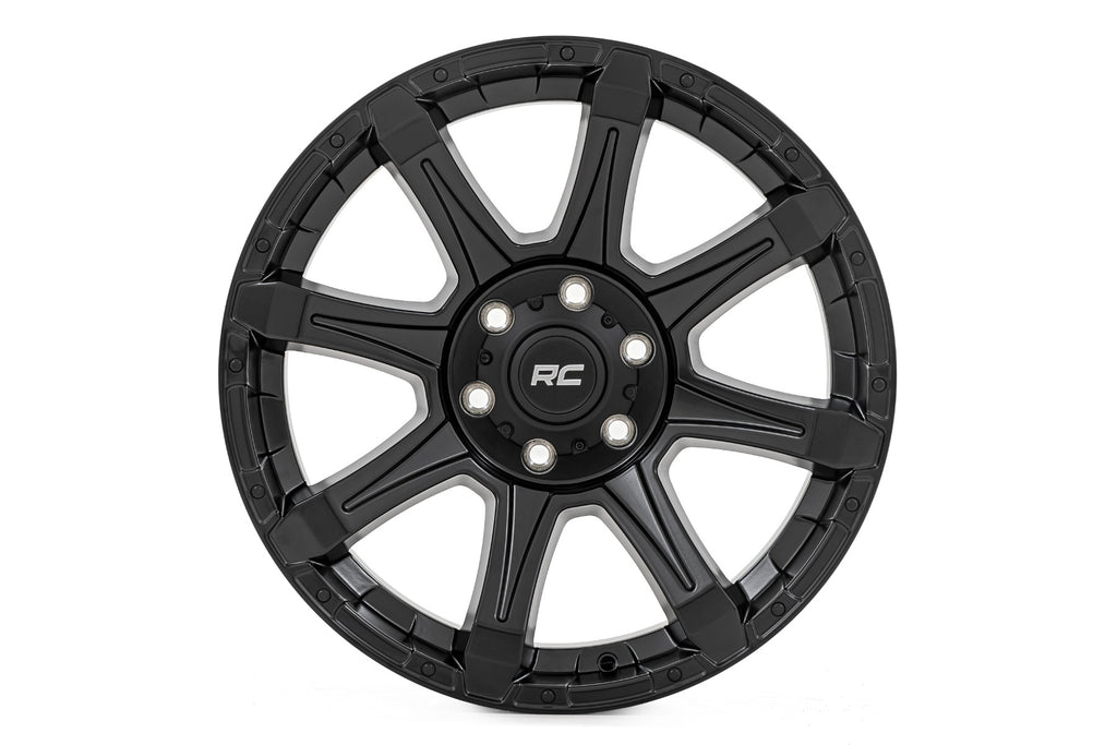 Rough Country 81 Series Wheel | One-Piece | Semi Gloss Black | 20x9 | 6x5.5 | 0mm by Rough Country