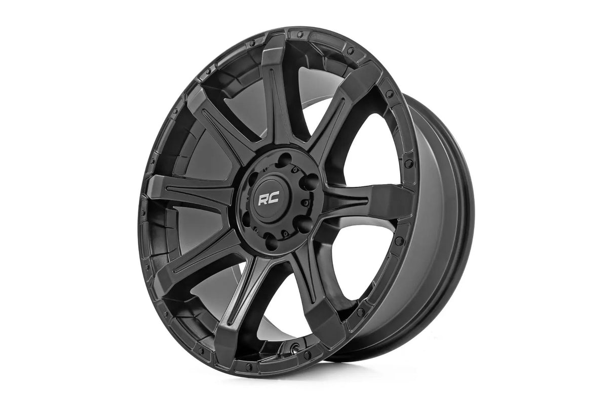 Rough Country 81 Series Wheel | One-Piece | Semi Gloss Black | 20x10 | 6x135 | -19mm by Rough Country