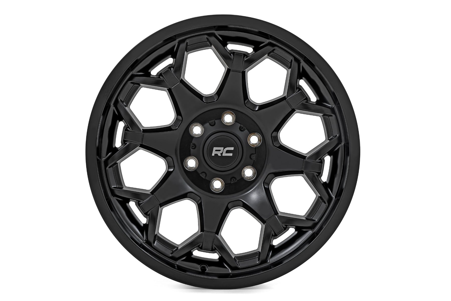 Rough Country 80 Series Wheel | One-Piece | Semi Gloss Black | 20x9 | 6x5.5 | 0mm by Rough Country