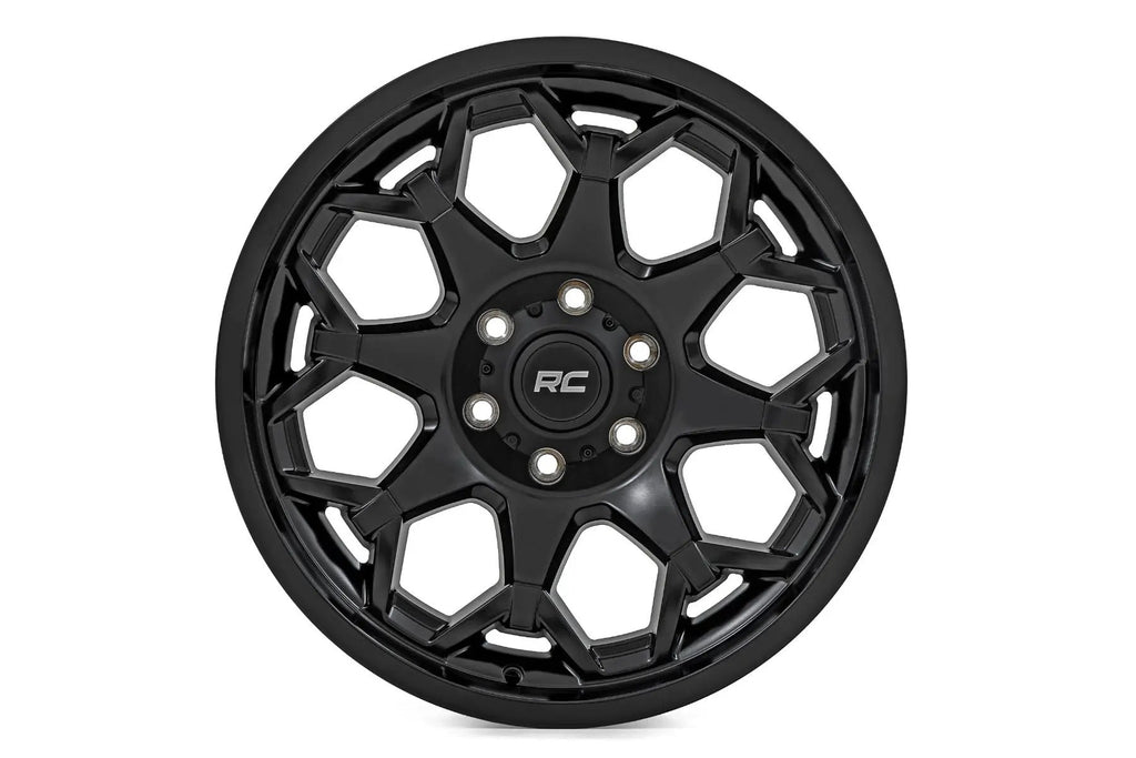 Rough Country 80 Series Wheel | One-Piece | Semi Gloss Black | 20x9 | 6x5.5 | 0mm by Rough Country