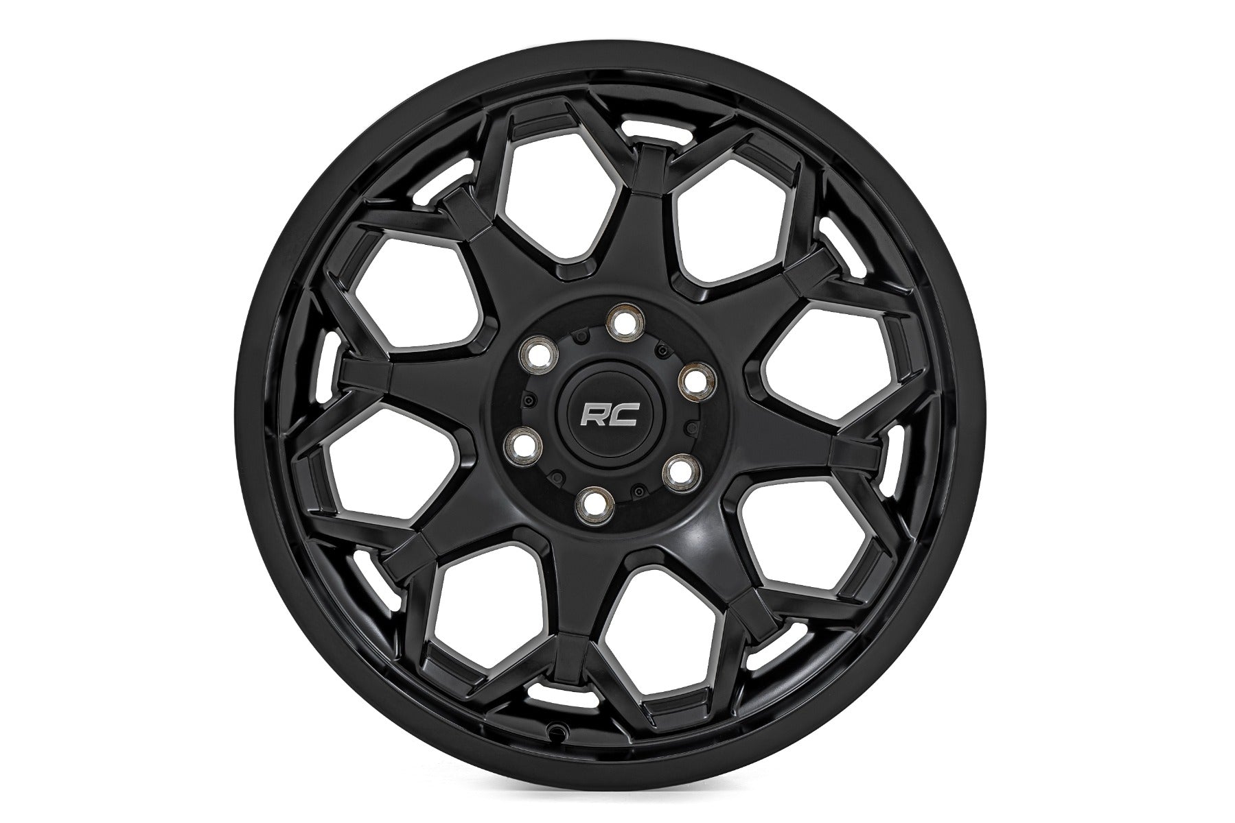 Rough Country 80 Series Wheel | One-Piece | Semi Gloss Black | 20x10 | 5x5 | -25mm by Rough Country