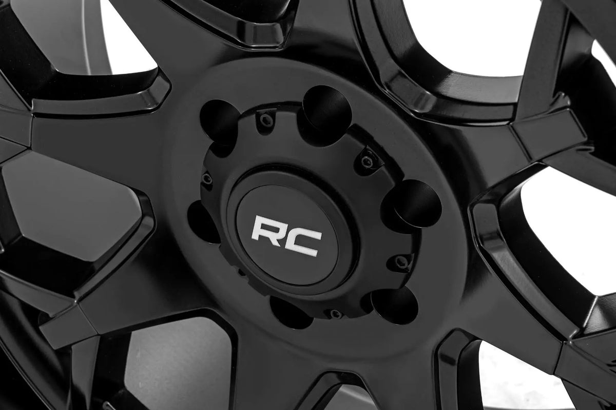 Rough Country 80 Series Wheel | One-Piece | Semi Gloss Black | 20x9 | 8x165 | 0mm by Rough Country