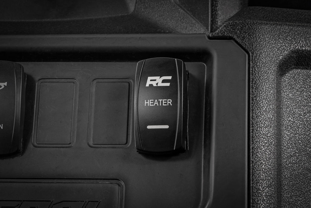 Rocker Switch | Cab Heater | 2x1 with Logo | Blue Back Light | Polaris General XP 4 1000 by Rough Country