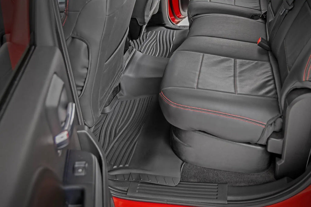 Flex-Fit Floor Mats | FR & RR | FR Bucket | Crew | Chevy/GMC 1500/2500HD/3500HD 2WD/4WD by Rough Country