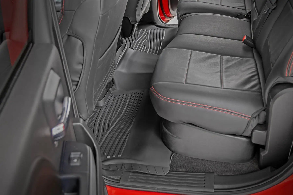 Flex-Fit Floor Mats | FR & RR | FR Bucket | Crew | Chevy/GMC 1500/2500HD/3500HD 2WD/4WD by Rough Country