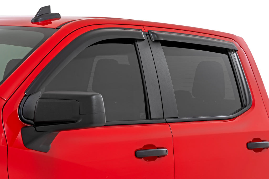 Side Window Deflectors | Tape On Rain Guard | Chevy/GMC 1500/2500HD/3500HD (19-26) by Rough Country